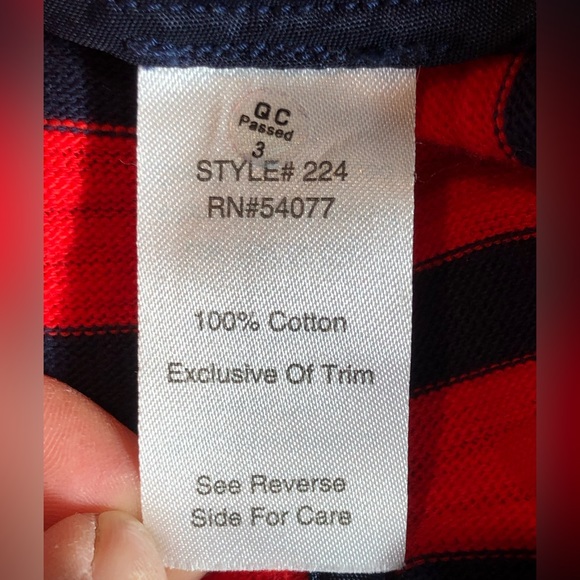 NWOT CAbi sM casual jacket Super fun cotton knit in navy/red w/gold buttons - Picture 5 of 6